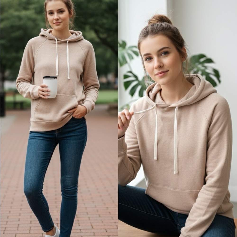 Brand New - Women's Beige Hoodie